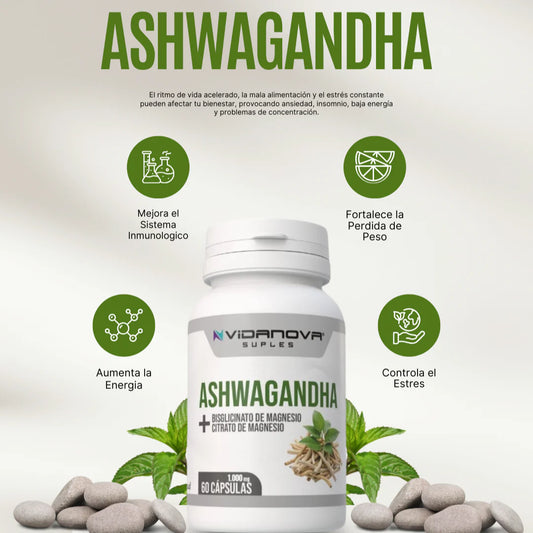 Ashwagandha + Magnesio 1000mg 60 CAPS