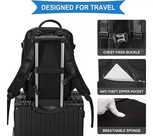 Mochila de Viaje 40L con Puerto USB VIRAL TIKTOK